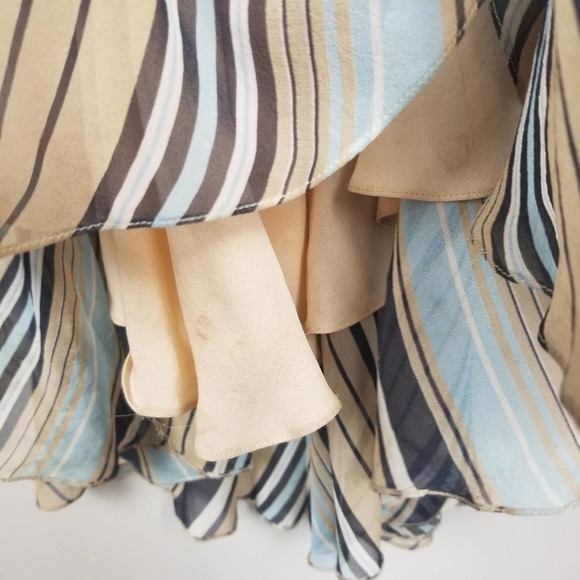 Carolina Herrera stripe chiffon long skirt - Picture 5 of 10